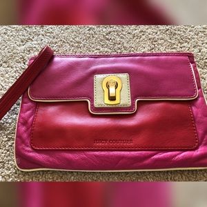 Juicy Couture pink and red clutch